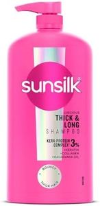 Sunsilk Luscious Thick & Long Shampoo 1L || with 3% KERA-PROTEIN COMPLEX for Thicker, Fuller & Bouncier Hair