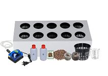 Green Live® Acrylic Material Hydroponic System 10-Plant Growing Kit DWC