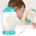 Nueplay Baby Sleep Soother with Lullaby Songs & White Noises, Star Projector for Kids Room Decor, Baby Nursery Night Lights, Portable Sound Machine for Toddlers, Baby Essentials for Boys & Girls(Pink-Blue)