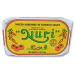 4-cans "Nuri" Potuguese Sardines in Tomato Sauce Piri Piri & Pure Olive Oil 125g Ea (500g Total)