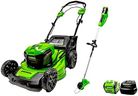 Greenworks 40V 20-Inch Self-Propelled Lawn Mower + 12-Inch String Trimmer, 5.0 AH Battery and Charger Included