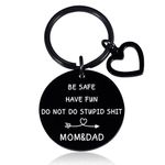 Christmas Gifts Stocking Stuffers for Teens Funny Gifts for Boys Girls Teen Boy Gifts 16-18 Teen Girl Gifts Daughter Son Birthday Gift Don’ T Do Stupid Keychain for Teenage Boy Teenage Girl, Black, Small