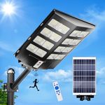 Ofuray 1000W Solar Street Lights Outdoor,80000LM Commercial Solar Parking Lot Lights Dusk to Dawn,6500k IP67 Waterproof Solar Security Lights with Motion Sensor & Remote,for Yard, Garage, Barn
