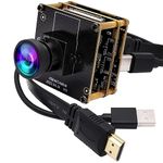 ELP 4K USB HDMI Camera Module for Computer Mini PC Camera UVC USB2.0 Lightburn Camera 2X Digital Zoom Webcam Board H.265 CCTV 8mp USB Security Camera for Laptop (120degree no Distortion Lens)