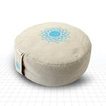 Core Asana Cushion for Tailbone, Sciatica, Lower Back Pain Relief | Meditation Cushion Pillow with Removable Cotton Cover - 36x15cm (Natural Linen)