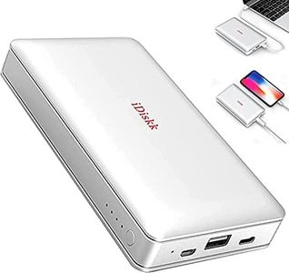 iDiskk Disco Duro Externo 1 TB para iPhone con Banco de energía Integrado de10000 mAh, Disco Duro Lightning Certificado por MFi para teléfonos iOS USB-C Android, Mac y PC Memoria para iPhone