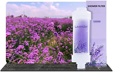 Vitamin C Shower Filter, Filters Contaminants, Neutralize Chlorine, Remove Heavy Metals, Easy Installation, Filtered Shower Water for Healthier Skin & Hair, Gifts for Wives and Girlfriends (Lavender)