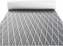 Fullfire Boat Flooring - EVA Foam Boat Decking - Marine Floor Self-Adhesive Sheet for Bass Boat Motorboat Yacht Kayak RV 74.8"X 27.6" Grey with White Lines