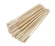 Gmark Bamboo Paddle Sticks Skewers 12" 100pc/Bag Kabob Skewers BBQ Skewers for Outdoor Grilling GM1075