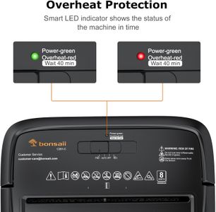 Bonsaii 8-Sheet Paper Shredder – Cross-Cut for Home & Office