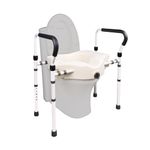 Raised Toilet Seat with Handles for Seniors,Adjustable Raised Toilet Seat Detachable Toilet Seat Riser Handicap Toilet Seat Riser for Elderly-Fits Most Toilets