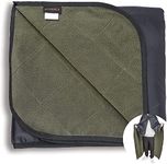 ACUSHLA Large Waterproof Outdoor Blanket, Potable Camping Blanket for Cold Weather, Quilted Fleece, Great for Stadium, Picnic, Sport, Pet, Windproof and Washable, 57''X 79'' Army Green