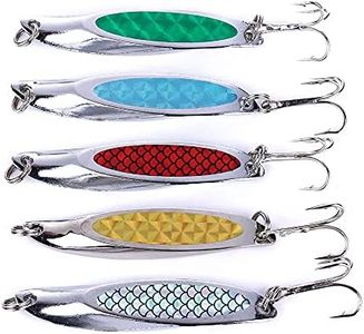 LUCKYMEOW Fishing Lures,Fishing Spoons,Trout Lures,Bass Lures,2.75inch/.074oz,5-Piece Box,Applicable to Various Waters,Suitable for Many Kinds of Fish,Fishing Spoons Lures