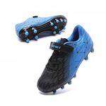 Boys Football Boots Shoes Kids Girls FG/AG Soccer Athletics Training Sport Running Shoes Profession Competition Teenager Indoor Outdoor Cleats Sneakers for Unisex Black Blue EU32 Convert 13UK Child