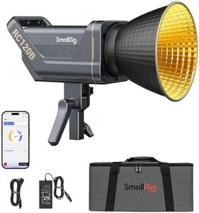 SmallRig RC 120B 120W Bi-Color Cob Video Light 52800Lux@1m 2700K-6500K On-Board and SmallGoGo App Control, TLCI 96+ CRI 95+,9 Lighting Effects Support AC Adapter & 14.4V/26V V-Mount Battery-3471