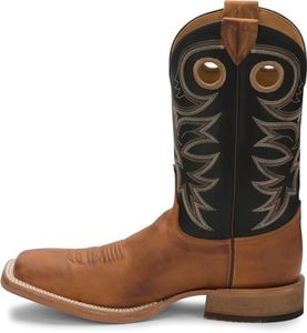 JUSTIN Caddo 11" Western Boots for Men - Durable Premium Full-Grain Leather Square Toe Cowboy Boots Built with Full Double-Stitch Welt Construction, Copper Brown - 10 D