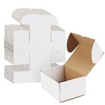 WIFTREY 8x6x4 Shipping Boxes for Small Business 20 PACK, White Corrugated Cardboard Mailer Boxes for Packing Mailing