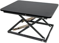 STANDNEE Standing Desk Converter, Height Adjustable Stand up Desk Riser, Fully Assembled Monitor Laptop Riser Workstation, Sit to Stand Desk for Home Office, Black.