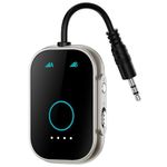 Bluetooth Audio Transmitter/Receiver, 2-in-1 Bluetooth 5.3 Adapter for TVs, Airplane, Gym Equipment, Cars, for up to 2 Wireless Headphones/Cell Phones