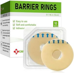 Carbou Ostomy Barrier Rings-Outer Diameter: 2" (50mm) 3.5mm Thickness -Pack of 10,Compatible with All Bag Types and Brands