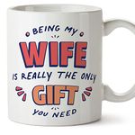 MUGFFINS Wife Mug - in English - I'm The only Gift You Need - Funny Gift - Ceramic 11oz Mug