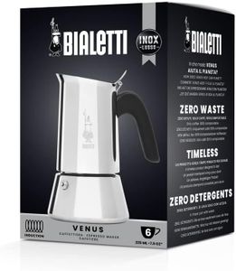 Bialetti Venus Induction Espresso Maker – 6-Cup Stainless Steel