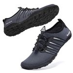 Racqua Diving Water Shoes Quick Dry Barefoot Beach Aqua Sport Swim Surf Pool for Men Women Grey EU40=UK 7.5