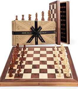 Jaques of London Wooden Chess Set | Folding Chess Board & Pieces | Chess Set for Adults | Luxury Traditional Games for Adults and Kids | Since 1795