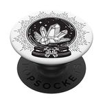 PopSockets Retro Vintage Witchy Crystal Ball Witch Crystals with Stars PopSockets PopGrip: Swappable Grip for Phones & Tablets