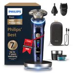Philips Shaver i9000 Prestige Ultra, Wet & Dry Electric Shaver, Adriatic, Skin IQ Pro Technology, Triple Lift & Cut System, 360 Rotating NanoTech Precision Blades, 5 Shaving Modes, Model XP9401/38