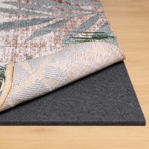 Rug Pad 10' x 14' Non Slip for Hardwood Floors, Waterproof Felt Rug Pad with Extra Thick Padding, Non Skid Carpet Pad for Area Rugs, Safe for All Floor Finishes, Soundproof Protective Rug Underlay