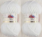 Himalaya Dolphin Baby Yarn Knitting Yarn 2 Skeins 264 Yards 2x100gram Super Bulky Baby Blanket Yarn (80301)