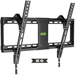 USX MOUNT UL Listed TV Wall Mount Tilting Brackets for Most 37"-90" Flat Curved Screen TVs with Max VESA 600x400mm, Weight Capacity 132lbs, Low Profile Space Saving for 16", 24" Stud
