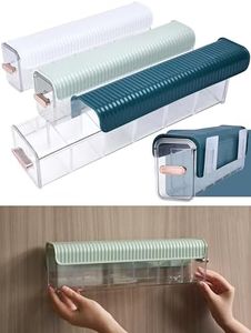 Noa Store Underwear Storage Wall Box - 14" Hx4 Lx3 W Wall Mount Storage - Set of 3 Hole-Free Installation Storage Box - Multi-functional Closet Storage Solutions - White, Blue, Green