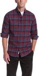 Weatherproof Vintage Men’s Flannel Shirt, Regular Fit Cotton Plaid, Classic Collared Neck Long Sleeve Flannel Shirt for Men, Bonfire, XX-Large