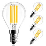 BRIMAX E14 LED Light Bulb Dimmable, G45 4W Golf Ball Bulb,40W Equivalent,Small Edison Screw in Golf Ball Bulbs,2700K Warm White SES Globe Light Bulbs,Energy Saving G45 Light Bulbs for Daily use