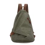 Canvas Vintage Backpack – Large Casual Daypack Outdoor Travel Rucksack Hiking Backpacks Shoulder Bag for Men Women