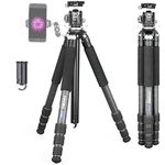 Carbon Fiber Tripod-INNOREL GT284C Professional Compact Tripod for DSLR Camera Heavy Duty Stand with Low Gravity Center Ball Head Special-Shaped Center Column 1.14in/29mm Tube Max Load 44lbs/20kg