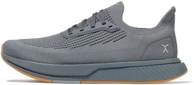 Flux Footwear Men’s and Women’s Adapt Runner Wide Toe-Box Natural Movement Shoes with Breathable Knit Upper & UltraFlex Midsole Lightweight Shoes for Running, Walking & Everyday Wear - Grey/Gum