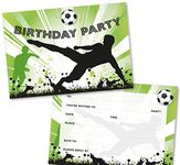 Absolutely Yours Party Invitations Pack of 36. Football themed invitation with matching envelopes. 120 x 172mm. Party Invites, Birthday Party Invitations. Designed and Printed in UK.