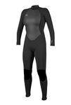 O'Neill Women's Reactor-2 3/2mm Back Zip Full Wetsuit, Black/Black, 10