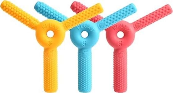 FLUXY Oral Sensory Chew Toys for Kids and Toddlers, Stimulation Motor Therapy Aid with Soft, Flexible Textures, Build Tongue and Mouth Strength, Relieve Stress and Fidgeting (Combo - 3 Pack)