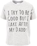 Unique Baby Boys Fathers Day Funny Kids T Shirt Take After Dad (3t) Grey