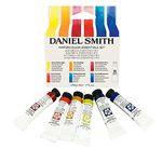 DANIEL SMITH 285610005 Extra Fine Essentials Introductory Watercolor, 6 Tubes, 5ml, Blue/Transparent/Yellow