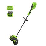 Greenworks 60V 12" Brushless Cordless Snow Shovel with Led Lights, 25ft Throwing Distance, 8" Deep Clearing, Electric Snow Thrower Blower Removal Tool for Winter Storm, 2.5Ah Battery&Charger Included