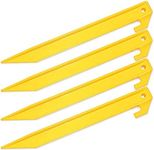 Hikemax 10 Pack Plastic Tent Stakes - 9 Inch Heavy Duty Beach Tent Pegs Canopy Stakes - Essential Gear for Camping, Backpacking, Gardening and More