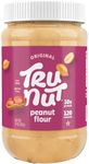 Tru-Nut Peanut Flour - Gluten Free Flour For Baking, Good Source of Plant Protein - Low Carb, Non-GMO, Vegan, Keto Peanut Flour | Sugar Free Peanut Butter Powder | 18 Servings | 14oz Jar