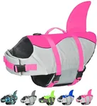 Doglay Dog Life Jacket, Ripstop Cute Shark Dog Life Jacket with Superior Buoyancy and Rescue Handle, Adjustable Dog Life Vests for Swimming Boating, Pet Flotation Vest for Small Medium Large Dogs