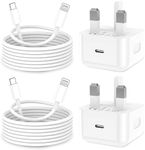 iPhone Charger [MFi Certified] 2Pack 20W Fast USB C Charger Cable 2M/6FT 2.4A iPhone charger fast charging with Lightning Cable 2M for iPhone 14 13 12 11 Pro Max XS XR X 8 7 6 Plus 5, iPad and iPod