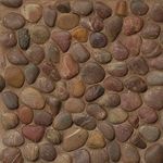 Bedrosians Hemisphere Polished Pebble Mosaic 12" x 12", Henna Red (11-Pack, 11 SF)